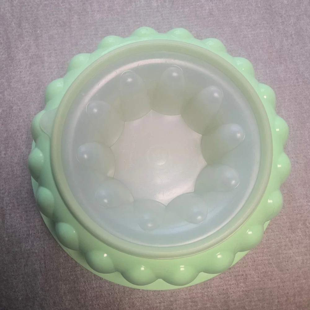 Vintage Tupperware Jel-Ring Mold 1202 Mint Green 3 Piece Set Jello Dessert Mold